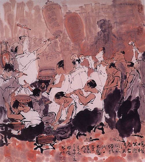 李奇茂作妈祖出巡印成邮票