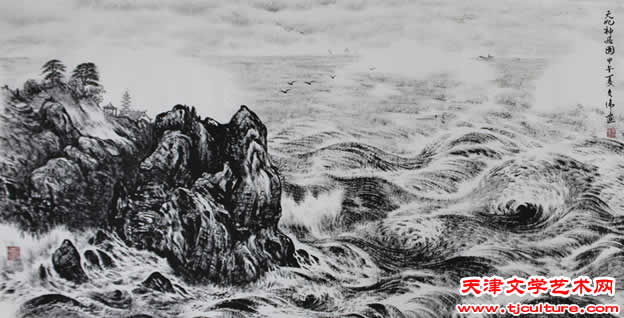 天妃神居图祝天津节慶成功