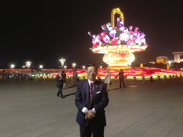 北京天安門廣場前花團錦簇