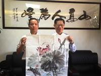 李炳輝獲贈名家畫作喜結緣
