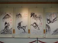 孙晋卿百骏马配百忍字画展