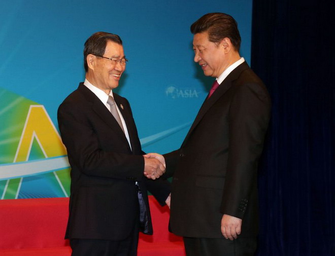 萧万长习近平开幕前先会面